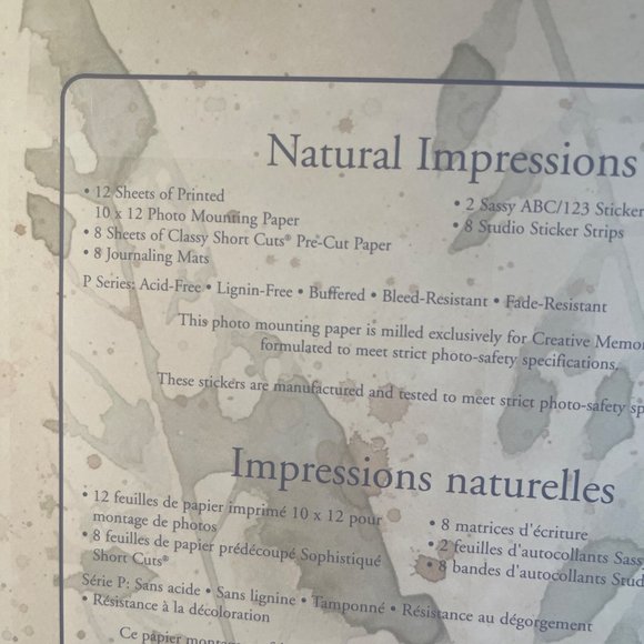 Creative Memories Natural Impressions 10X 12 Scrapbook Kit 2005 - Picture 3 of 5